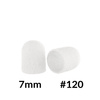 Kapturki do pedicure 7 mm gradacja 120 10 szt Fabric Podo AlleMed Biały White