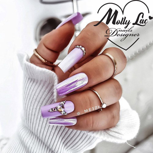 5+1gratis Lakier Hybrydowy MollyLac Cocktails & Drinks Purple Smoothie 10g Nr 17