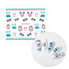 Adhesivos 3D para uñas con purpurina, con motivos de Pascua, BLE 1051D