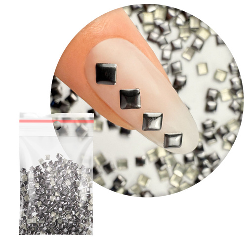 ShinePins gładkie ćwieki błyskotki ozdoby do paznokci kwadratowe large NTN Premium Nr 14 5g