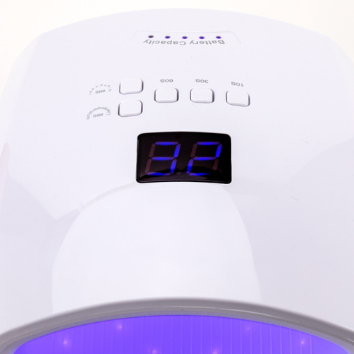 Lampe à ongles portable à batterie double UV/LED 48 W « No Name » pour vernis hybrides, gels et acrylogels, blanche, modèle S10