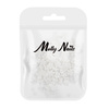 Acrylic flower nail decorations + Molly Nails white beads, 150 pieces