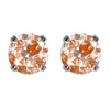 Kolczyki system 75 Cubic Zircona neon w pazurkach srebrne (7592 - 0163)
