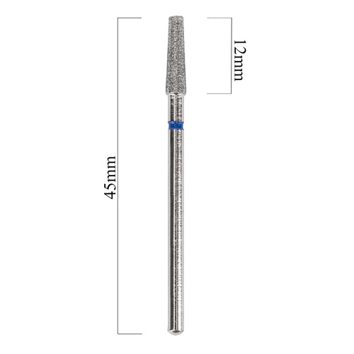 Fresa diamantata conica lunga, blu, media
