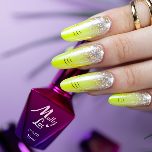 5+1gratis Lakier hybrydowy MollyLac Women in Paradise The Coconut palms Neon 10g Nr 73