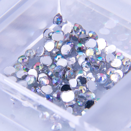 Iridescent rhinestones set in a box, approx. 1000 pieces