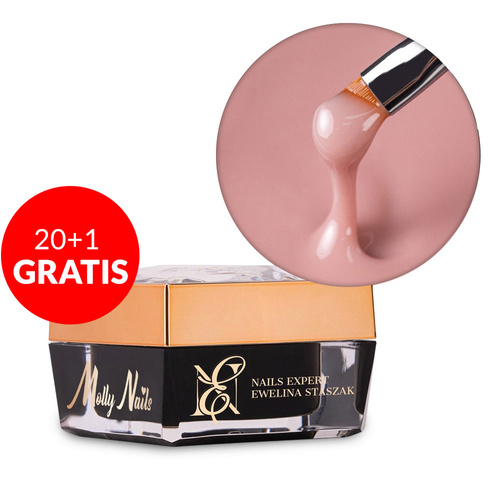 20 + 1 gratis: Liquid Builder Gel mit flüssiger Konsistenz „Salon Cover“ von Fluence by Ewelina Staszak MollyNails, 15 g