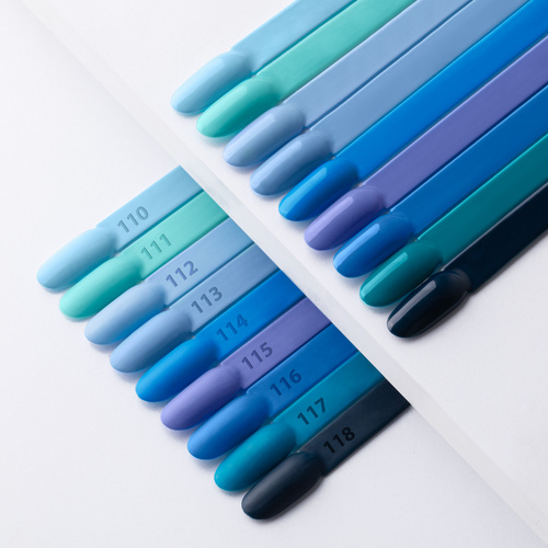 Esmalte híbrido Molly Nails Blue Sky Green Blue sin HEMA ni Di-HEMA, 8 g, n.º 117