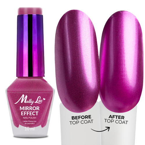 MollyLac Classic Nail Polish, Mirror Effect (Mirror/Metallic), No. 07, 10 ml