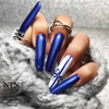 Pyłek lustrzany efekt do zdobień paznokci Glass Effect Allepaznokcie Blue Nr 8