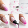 Gradient adhesive nail stickers/French/Ombre/French smile line 23 pcs. light pink SD-1930