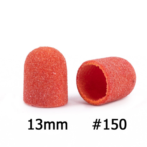 Pedicure caps 13 mm, 150 grit, 10 pcs Fabric Podo AlleMed Orange