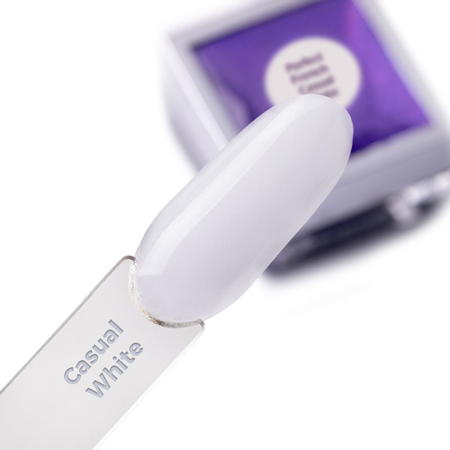 Gel de construcción para uñas autonivelante, gel de construcción autonivelante LED/UV Perfect French Casual White, sin HEMA/Di-HEMA, 15 g