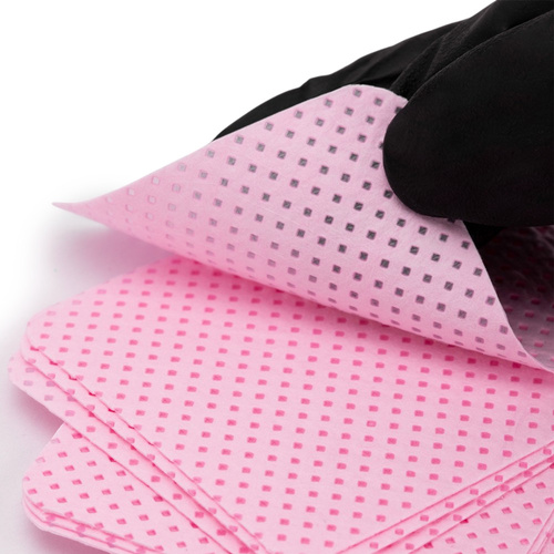 AlleLac dust-free perforated cotton pads for nails, pink, 5x5 cm, 540 pcs