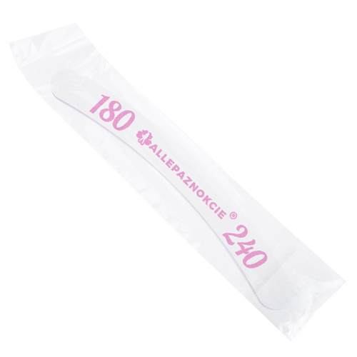 Pilnik do paznokci Bezpieczny Pakiet Allepaznokcie banan fioletowy środek 180/240 CU-04 Best Quality