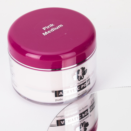 Polvo acrílico para uñas Allepaznokcie Pink Medium Acrylic Powder 120 g n.º 4