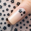 Autocollants pour ongles fins, fleurs, SWA17, noirs