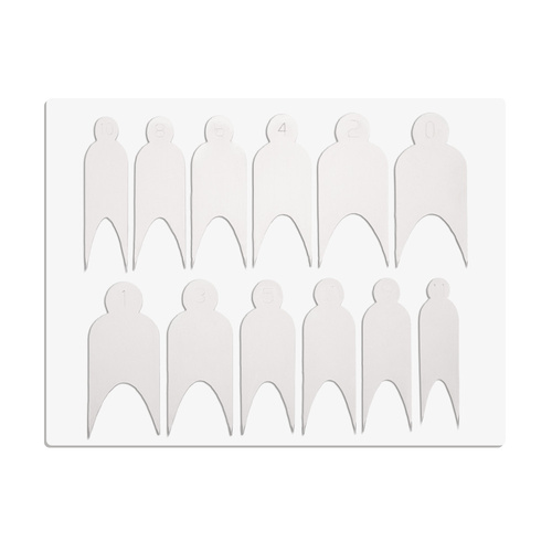 Set combinato di stampi in silicone a doppia forma per french manicure, 12 pezzi