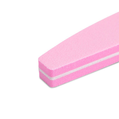 Lima levigante per unghie a forma di barchetta, grana 180/240, rosa chiaro