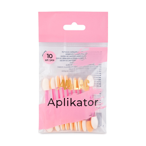 100sztuk Aplikator pacynka do wcierania pyłków AlleLac różowy 10 szt