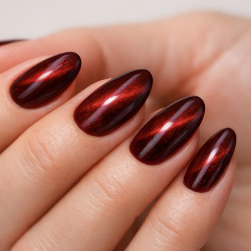 Lakier hybrydowy LED/UV Gel Polish Reds Cat Eye Red Nr 235 Molly Nails HEMA/Di-HEMA Free 8g