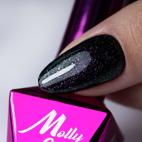 5+1gratis Top LED/UV no wipe brokatowy Molly Nails Sparkle Top Oh, Rio! 10g