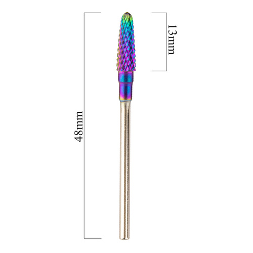 Professioneller Kobalt-Wolfram-Fräser, Regenbogenmodell, Small Cone Bit, M 3/32", Nr. 8