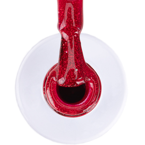 Гібридний лак LED/UV Gel Polish Reds R15 Fiery Sparkle AlleLac без HEMA/Di-HEMA, 6 г