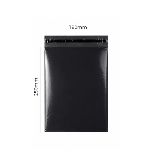 Кур'єрські конверти 190x250 мм, чорні, 50 штук