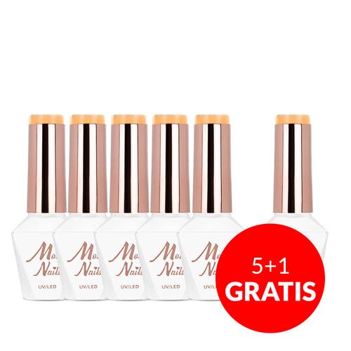 5 + 1 gratuit : Vernis hybride LED/UV Gel Polish The Trend Edit n° 303 Honey Mustard MollyNails sans HEMA/Di-HEMA, 8 g + nuancier GRATUIT