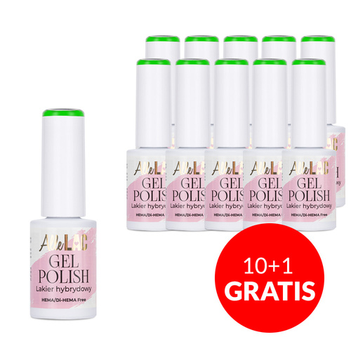 10 + 2 gratuits - Vernis hybride LED/UV Gel Polish Édition limitée Greens G8 Electric AlleLac sans HEMA/Di-HEMA 6 g