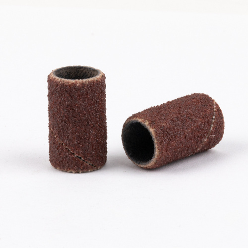 Kapturki do manicure i pedicure mandrele nakładki ścierne cylinder 6mm gradacja 120 AlleMed brązowe 50 szt