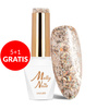 5+1 gratis Smalto ibrido Molly Nails Crushed Diamonds Lady in Gold senza HEMA/Di-HEMA 8 g n. 535