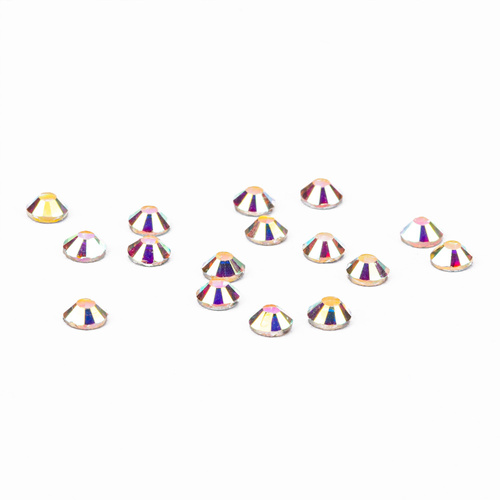 Strass per unghie in vetro SS10 Crystal AB, circa 50 pezzi.