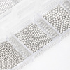 Kasetka z ozdobami bulion Molly Nails srebrny silver 1000 sztuk