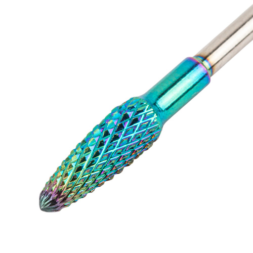 Profesjonalny frez kobaltowo wolframowy tęczowy model Middle flame F 3/32" Nr 7