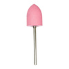 Fresa in gomma rosa a forma di palla con gambo argentato
