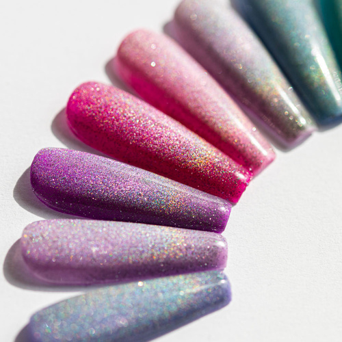 5+1gratis Lakier hybrydowy Molly Nails Flashing Holo in Bottle 8g