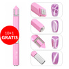 10+1 безкоштовно Магніт-магнітизатор для «котячого ока» Cat Eye 4-в-1 MollyNails, рожевий