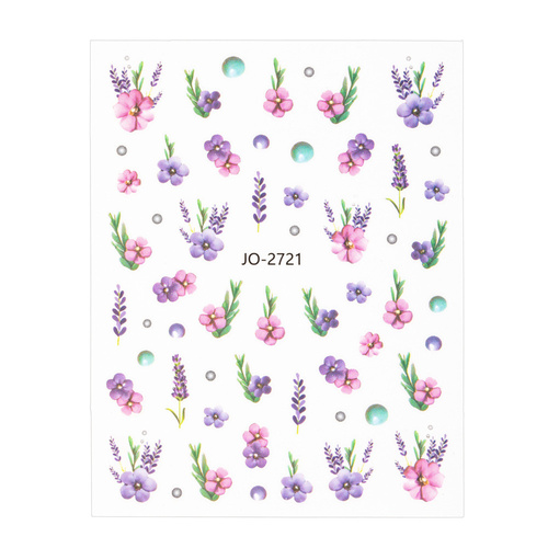 Naklejki do paznokci samoprzylepne kwiaty JO-2721