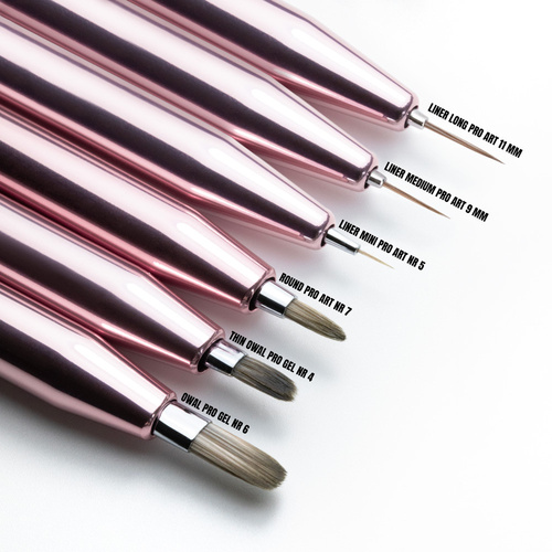 Pędzelek do zdobień automatyczny Liner mini Pro Art rose gold Molly Nails 5 mm Nr 5