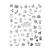 Thin self-adhesive Halloween nail stickers MS-C301 silver