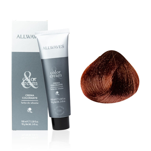 Allwaves Cream Color Haarfarbe, hellkastanienbraun mit Kupfertönen, 5.4, 100 ml