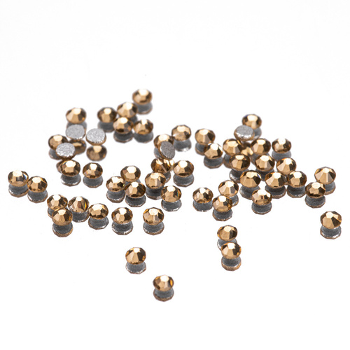 Strass per unghie in vetro SS3 Light Topaz, circa 50 pezzi.