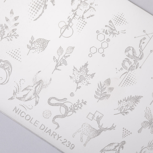 Plaque de tampons à motifs Nicole Diary n° 239
