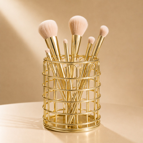 Portapennelli organizer color oro n. 8