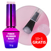 10 + 1 gratis: Base de caucho LED/UV con fibras Molly Nails Rubber Fiber Base Angel Pink 10 g