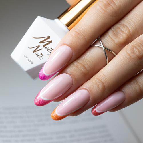 5+1gratis Lakier hybrydowy Molly Nails Neon Flashy Cat Eye HEMA Free 8g Nr 174