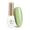 Smalto ibrido Molly Nails Green Party Glitter Green senza HEMA/Di-HEMA 8 g n. 81