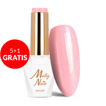 5+1gratis Lakier hybrydowy LED/UV Gel Polish Couture Nr 426 Madame French Molly Nails HEMA/Di-HEMA Free 8g